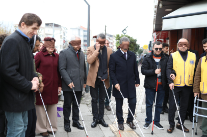 Gemlik’te görme engelliler için farkındalık etkinliği düzenlendi