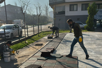 Gemlik'te parklara yoğun bakım ve onarım